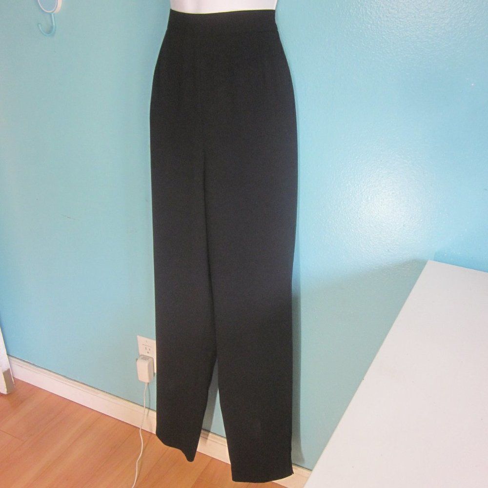 Emanuel Ungaro Womens Vintage Black High Rise Dress Pants 12 / 46 Perfect Cond. - Picture 4 of 9